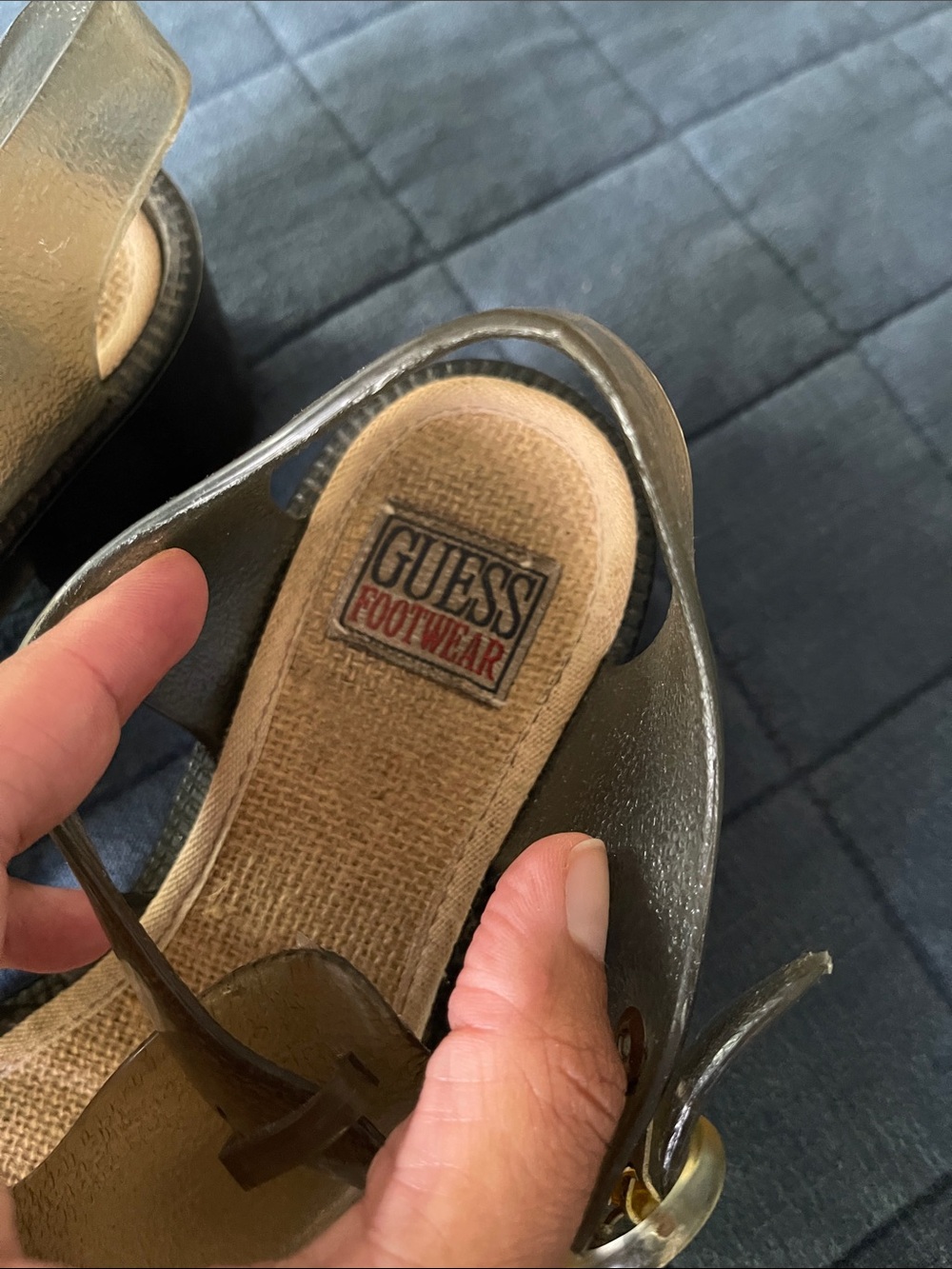 Vintage Guess Brown Jelly Fisherman Sandals - Picture 2 of 7